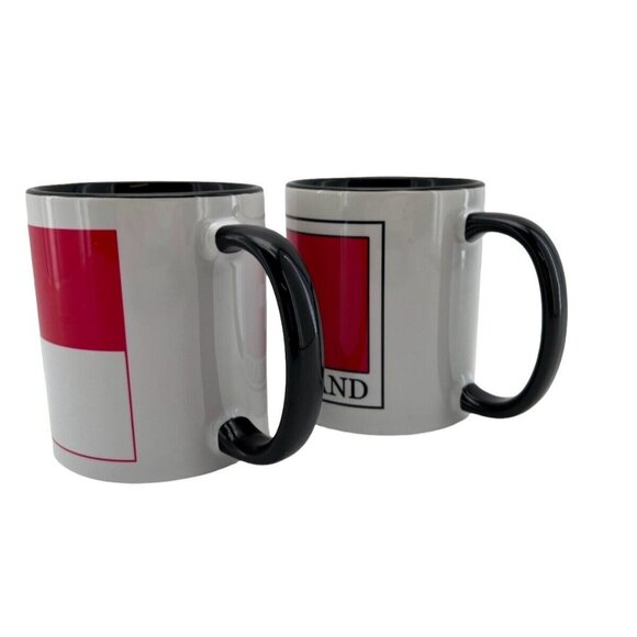 Coffee Mugs Switzerland Swiss Ceramic Coat Of Arms Family Crest Set of 2 - Picture 2 of 8